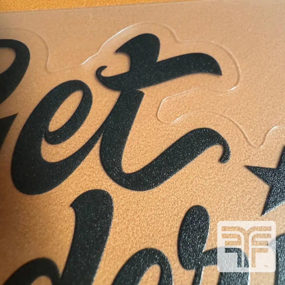 FLATFENDER XL ’GET FENDERIN’’ BLACK (ON) CLEAR STICKER - GEAR